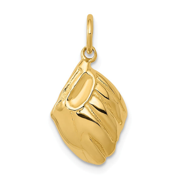 Solid,Casted,Polished,3-D,14K Yellow Gold