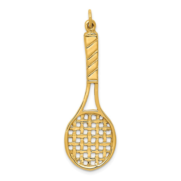 Solid,Casted,Polished,3-D,14K Yellow Gold