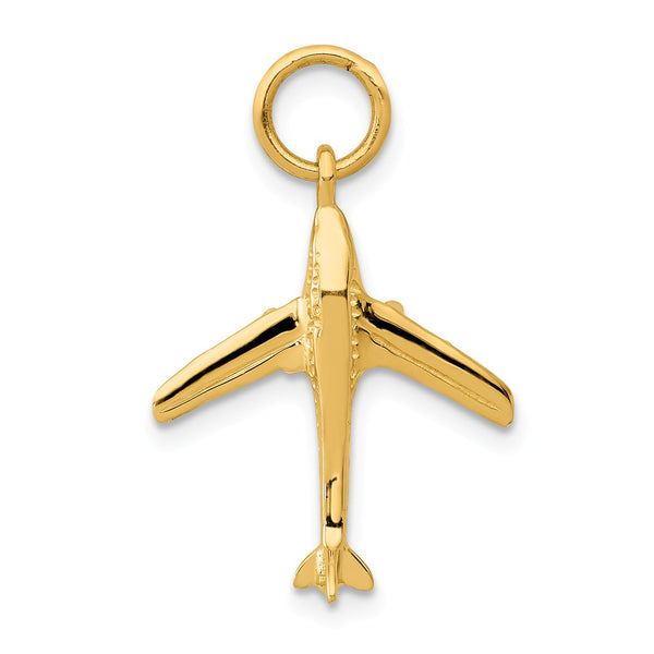 Solid,Casted,Polished,3-D,14K Yellow Gold