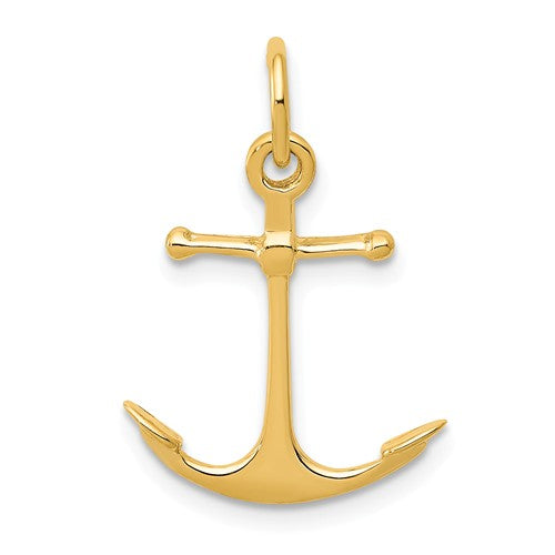Pendants & Charms,Themed Charm,Gold,Yellow,14K,19 mm,15 mm,Each,Nautical,Under $100