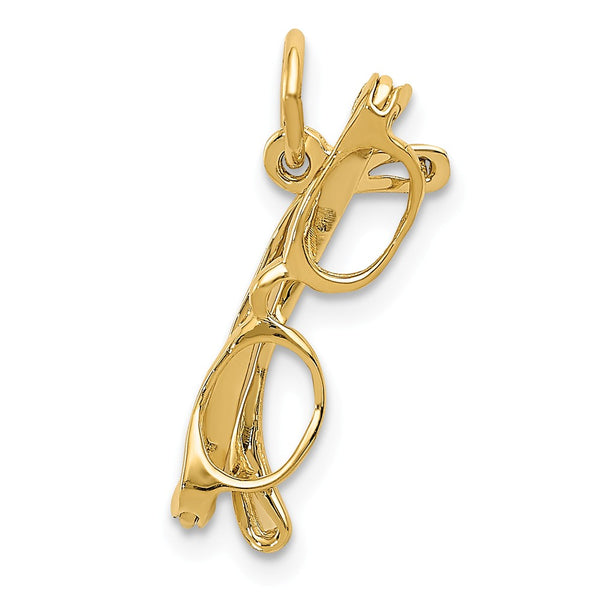 Solid,Casted,Polished,3-D,14K Yellow Gold