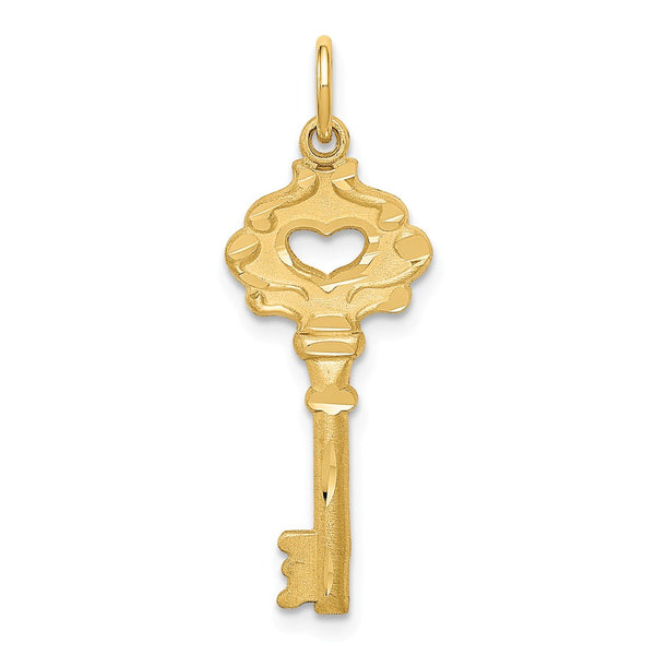 Casted,Diamond Cut,Satin,14K Yellow Gold,Textured Back