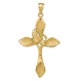 Solid,Casted,Diamond Cut,Polished,Satin,14K Yellow Gold,Textured Back