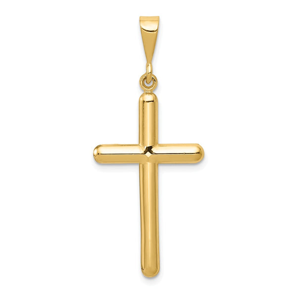Solid,Polished,14K Yellow Gold,Textured Back