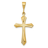 Solid,Casted,Polished,Satin,14K Yellow Gold,Textured Back