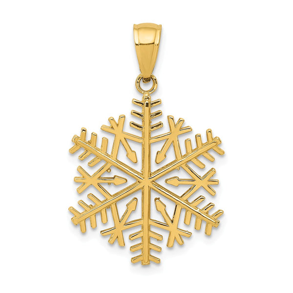 Solid,Polished,3-D,14K Yellow Gold