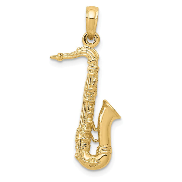 Solid,Polished,3-D,14K Yellow Gold