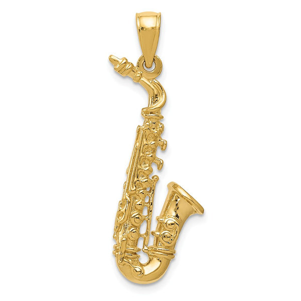 Solid,Polished,3-D,14K Yellow Gold