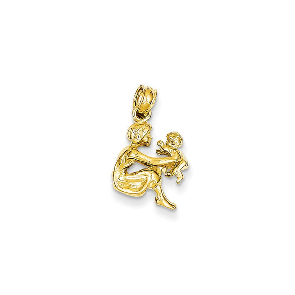 Solid,Polished,3-D,14K Yellow Gold
