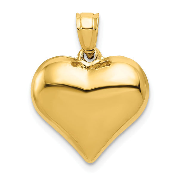 Polished,3-D,14K Yellow Gold,Hollow