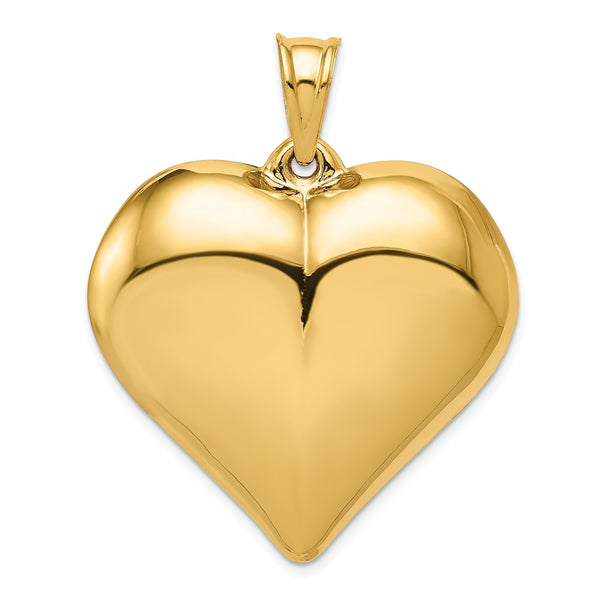 Polished,3-D,14K Yellow Gold,Hollow