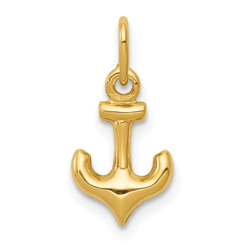 Pendants & Charms,Gold,Yellow,14K,16 mm,8 mm,Each,Nautical,Under $100