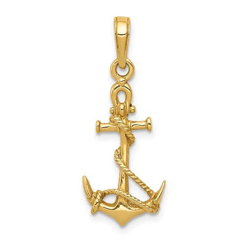 Pendants & Charms,Gold,Yellow,14K,25 mm,11 mm,Each,Nautical,Between $100-$200