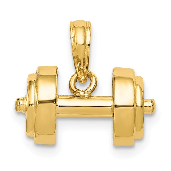 Solid,Polished,3-D,14K Yellow Gold
