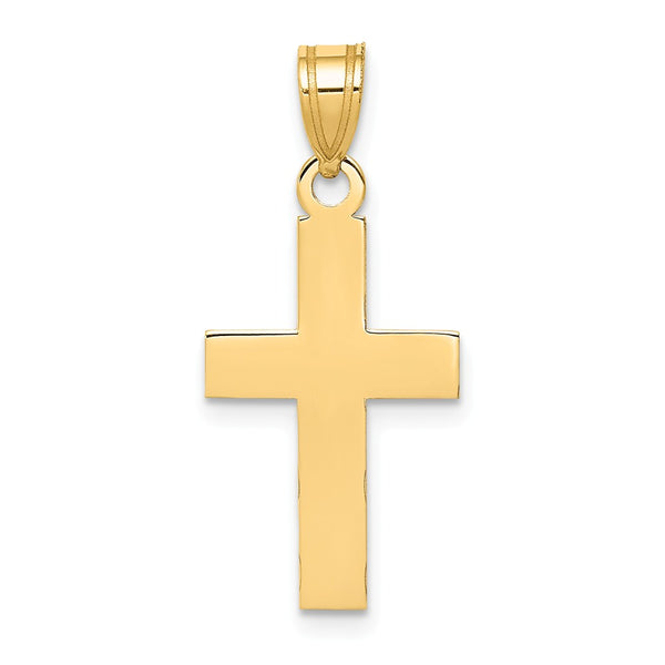 Solid,Polished,14K Yellow Gold,Stamped,Engravable,Satin Back