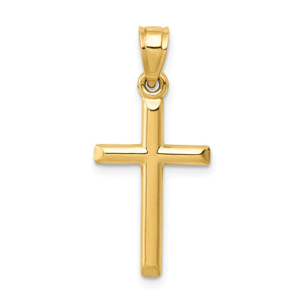 Polished,3-D,14K Yellow Gold,Hollow