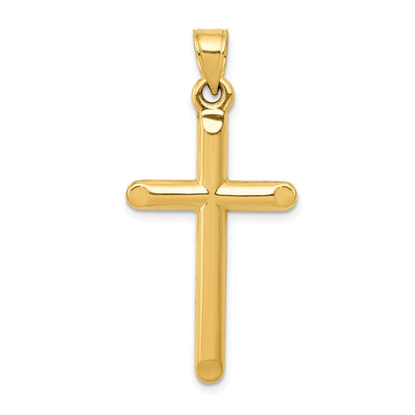 Polished,3-D,14K Yellow Gold,Hollow