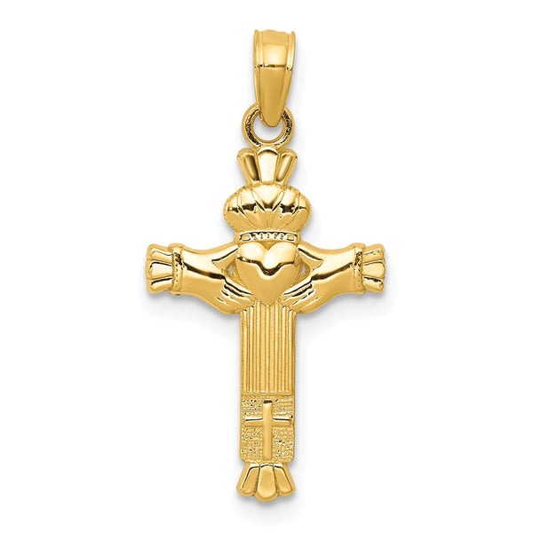 Solid,Polished,14K Yellow Gold,Not Engraveable,Textured Back