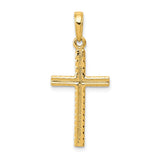Solid,Polished,14K Yellow Gold,Textured,Textured Back