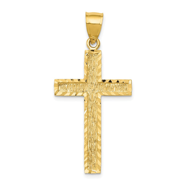 Solid,Diamond Cut,14K Yellow Gold,Textured,Textured Back
