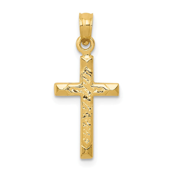 Polished,14K Yellow Gold,Textured,Textured Back