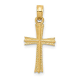 Polished,14K Yellow Gold,Textured,Textured Back