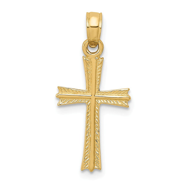 Polished,14K Yellow Gold,Textured,Textured Back