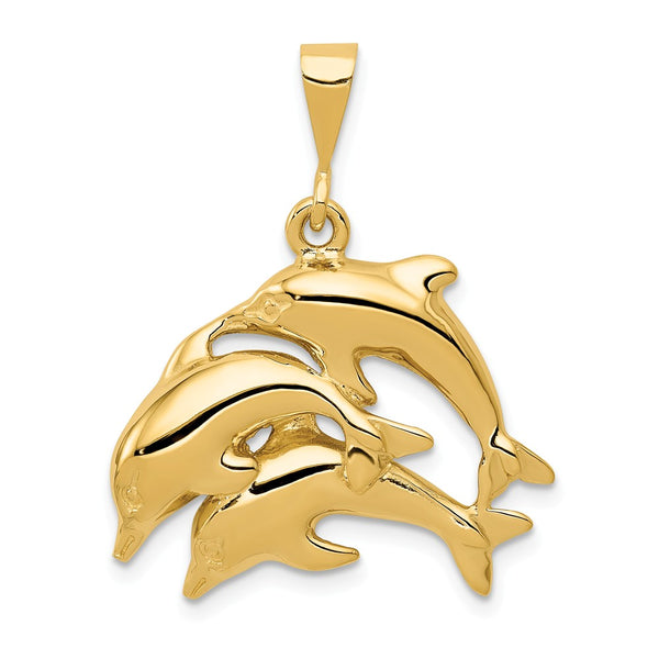 Solid,Casted,Polished,14K Yellow Gold,Open Back