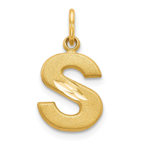 Solid,Casted,Diamond Cut,Satin,14K Yellow Gold