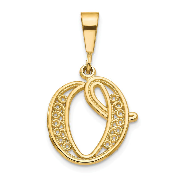 Solid,Casted,Polished,14K Yellow Gold,Filigree