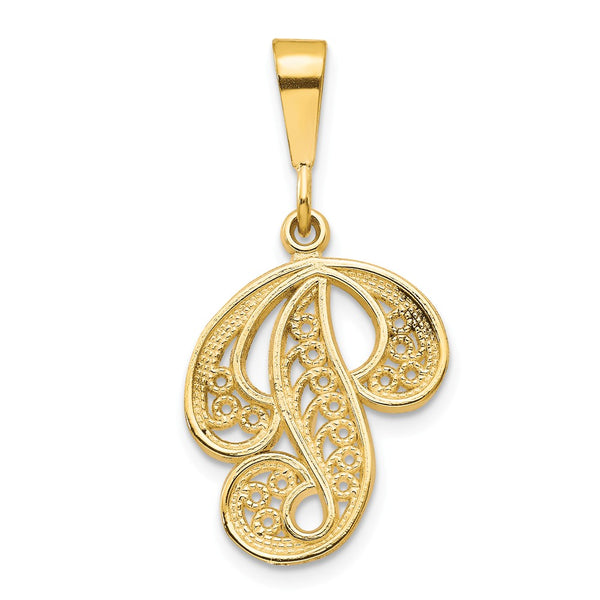 Solid,Casted,Polished,14K Yellow Gold,Filigree