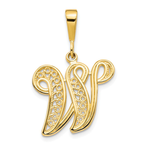 Solid,Casted,Polished,14K Yellow Gold,Filigree