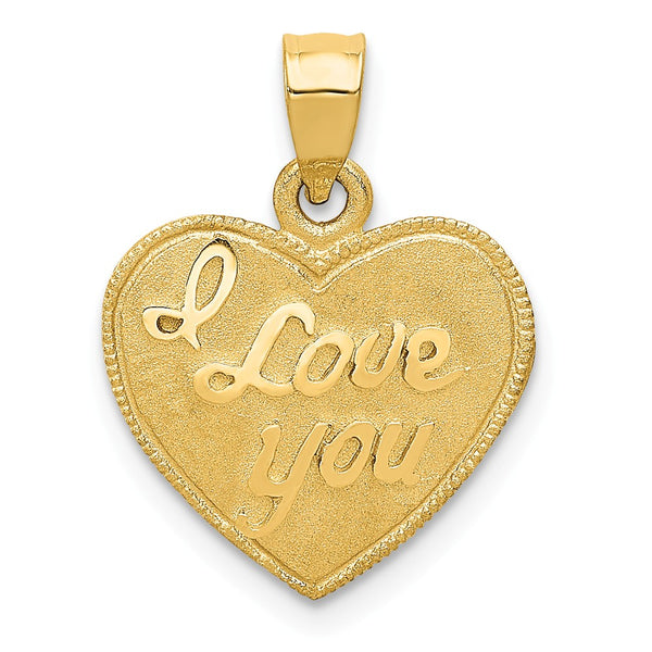 Solid,Casted,Polished,Satin,14K Yellow Gold,Not Engraveable,Textured Back