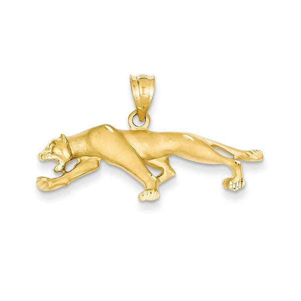 14K Yellow Gold  Panther Pendant