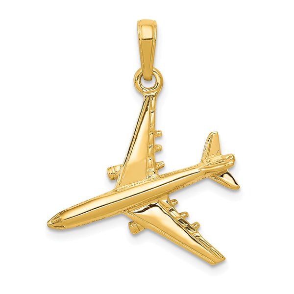 Solid,Polished,3-D,14K Yellow Gold