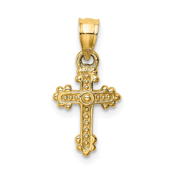 Solid,Casted,Polished,14K Yellow Gold,Open Back