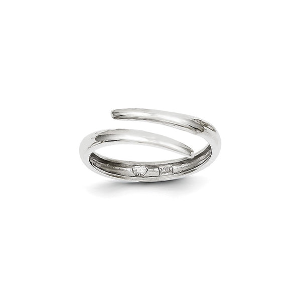 14k White Gold BypaSterling Silver Ring