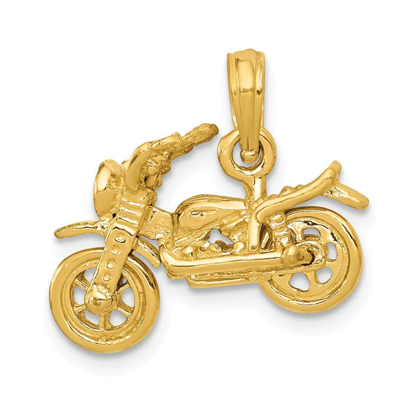 Solid,Polished,3-D,14K Yellow Gold,Moveable