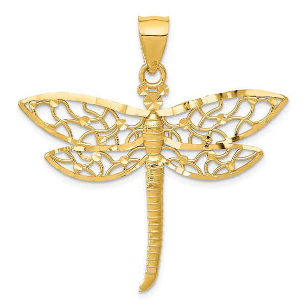 Solid,Diamond Cut,14K Yellow Gold,Open Back,Textured