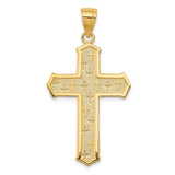 Solid,Casted,14K Yellow Gold,Textured Back,Polished & Satin