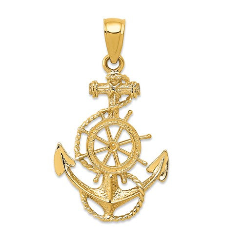 Pendants & Charms,Gold,Yellow,14K,30 mm,17 mm,Each,Nautical,Between $100-$200