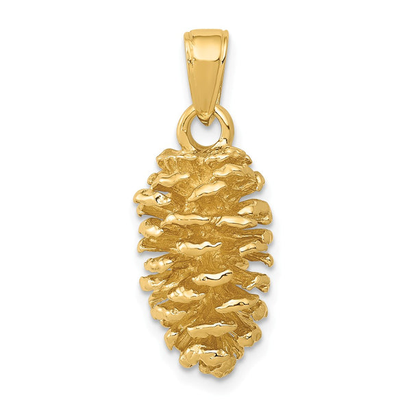 Solid,Polished,3-D,14K Yellow Gold,Textured