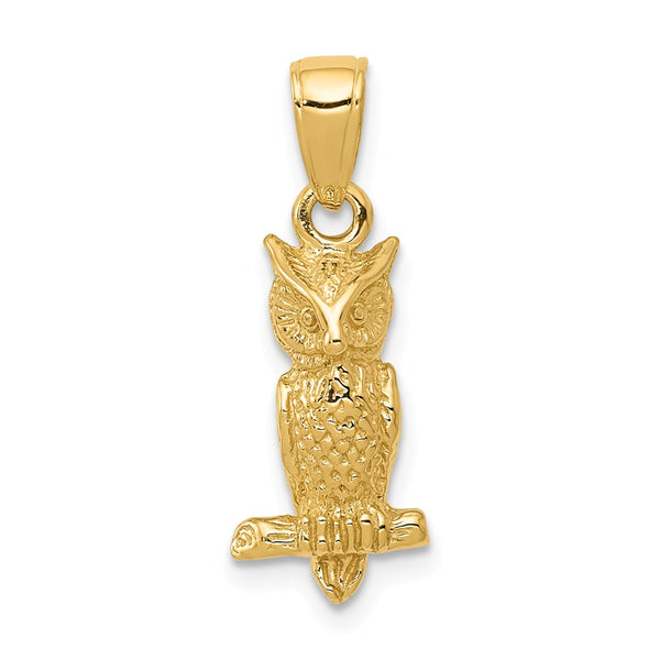Solid,Polished,3-D,14K Yellow Gold,Textured