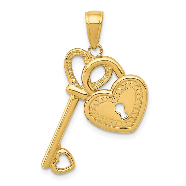 Polished,3-D,14K Yellow Gold,Textured
