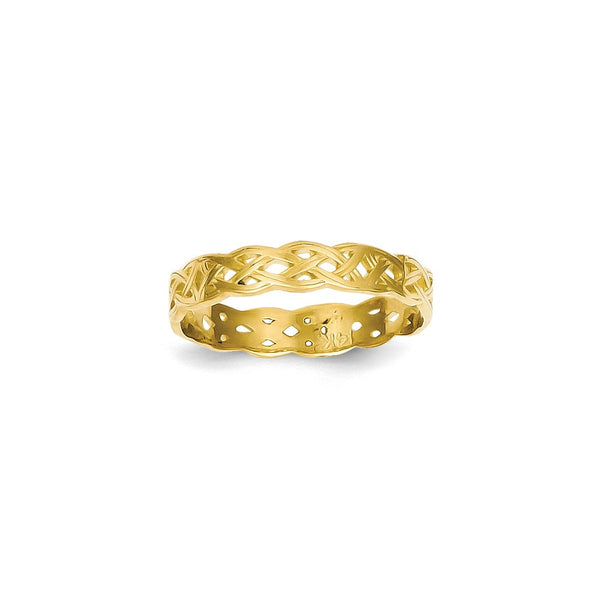 14K Yellow Gold and Rhodium Butterfly Ring