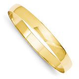 Bracelets,Bangle,Gold,Yellow,14K,8 mm,Polished,8 mm,Solid,Above $600