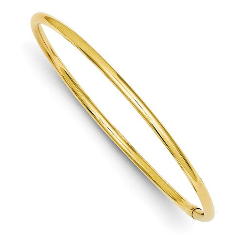 Bracelets,Bangle,Gold,Yellow,14K,3 mm,Polished,3 mm,Semi-Solid,Above $600