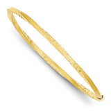 Bracelets,Bangle,Gold,Yellow,14K,3 mm,Polished & Brushed,3 mm,Semi-Solid,Diamond-cut,Above $600