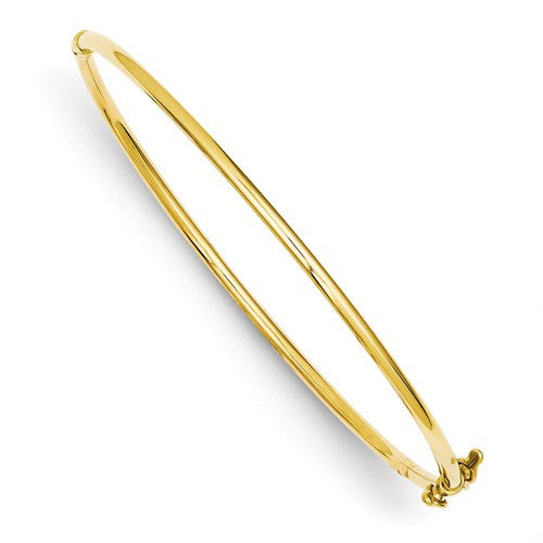 Bracelets,Bangle,Gold,Yellow,14K,2 mm,Polished,2 mm,Hinged,Safety Clasp,Between $200-$400