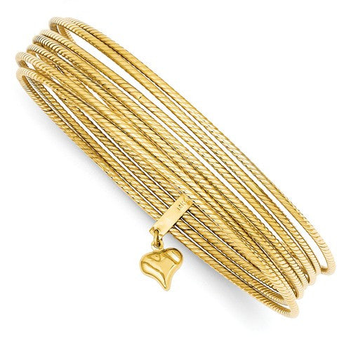 Bracelets,Bangle,Gold,Yellow,14K,1 mm,Polished,1 mm,Semi-Solid,Bangle Bracelets